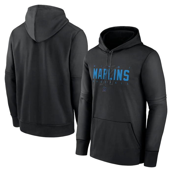 Men's Seattle Mariners Black Pregame Performance Pullover Hoodie - Click Image to Close